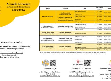 accueils loisirs 2023 2024